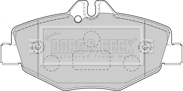 BORG & BECK stabdžių trinkelių rinkinys, diskinis stabdys BBP1796